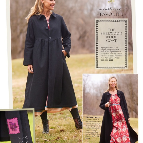 April Cornell Red Floral Pintuck Dress with Blue Trim “Firenze Dress” - Picture 12 of 13